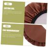 NUOLUX Round Stool Cover, Washable Leather Bar Stool Protector, Brown