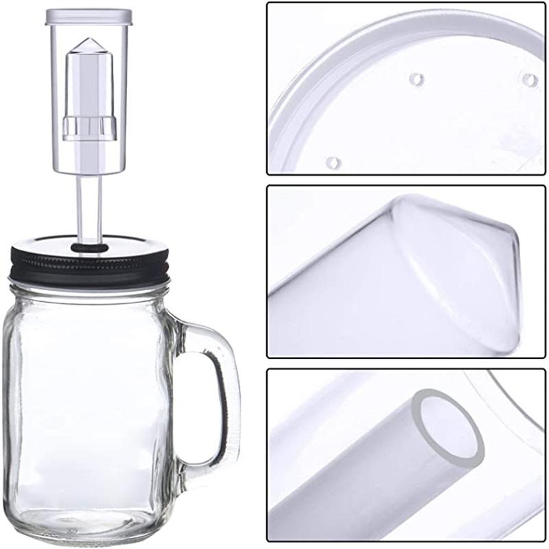 1/3/5Pcs Conjunto de câmara de ar de plástico para fermentação caseira com ilhós de silicone para preservação, fabricação de cerveja, fermentação de vinho, chucrute, kimchi