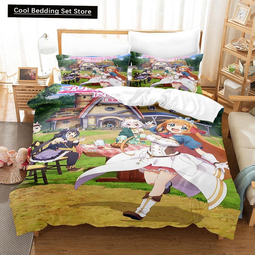 3D Print Anime Princess Connect! Re: Dive Bedding Set Single Twin Full Queen King Size Bed Set Adult Kid Bedroom Duvetcover Sets
