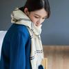 Autumn Winter Unisex Shawl Imitation Cashmere Warm Sweet Plaid Tassel Scarf Cape