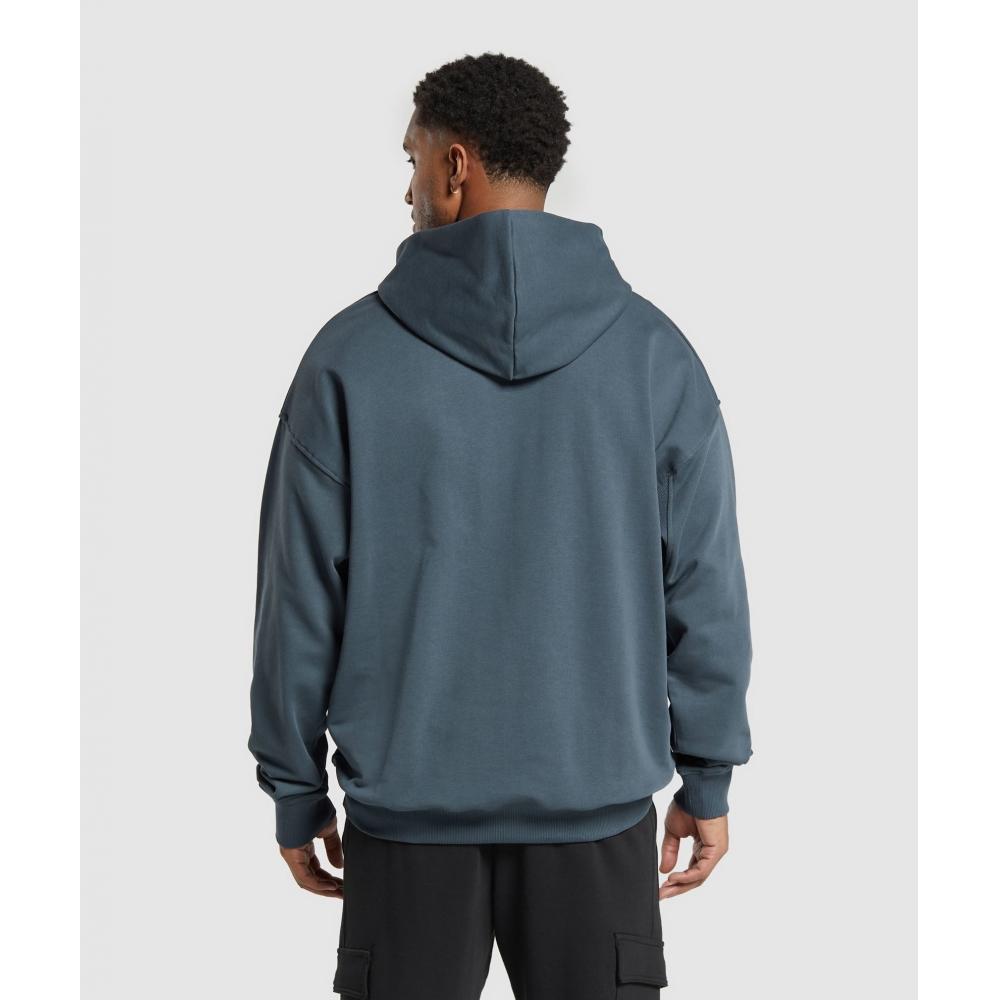 Gymshark Rest Day Essentials Hoodie Titanium Blue A3a8z Ucmq