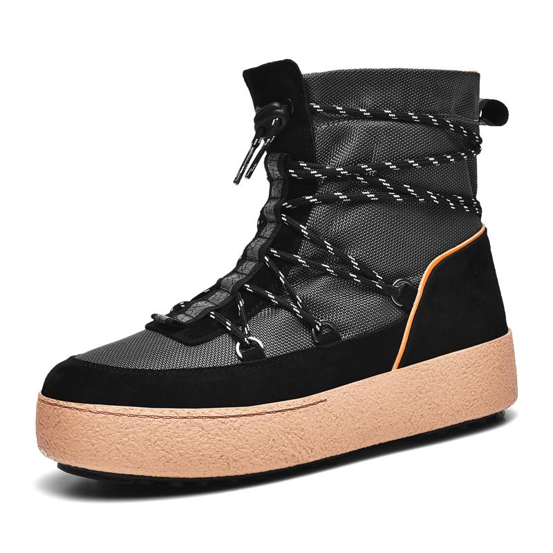 

Осень Мужская Япония Карадзюку Корейский Стиль Мода Высокий Топ Уличная Одежда Толстые Ботинки На Платформе Повседневная Кожаная Обувь Мужская Обувь На Шнуровке 45 чёрный