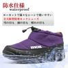 moz U 5683 Moc Winter Cold Fleece Size L Low-Cut Boots, Waterproof, Water-Repellent, Weather, Non-Slip, Lightweight, Padded, Lining, Quicklace, Purple,