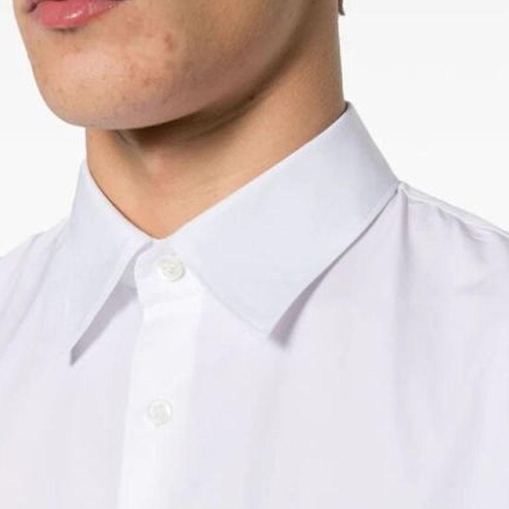 Prada short-sleeve triangle-logo cotton shirt UCS503-1XV2-F0009-S-OOO