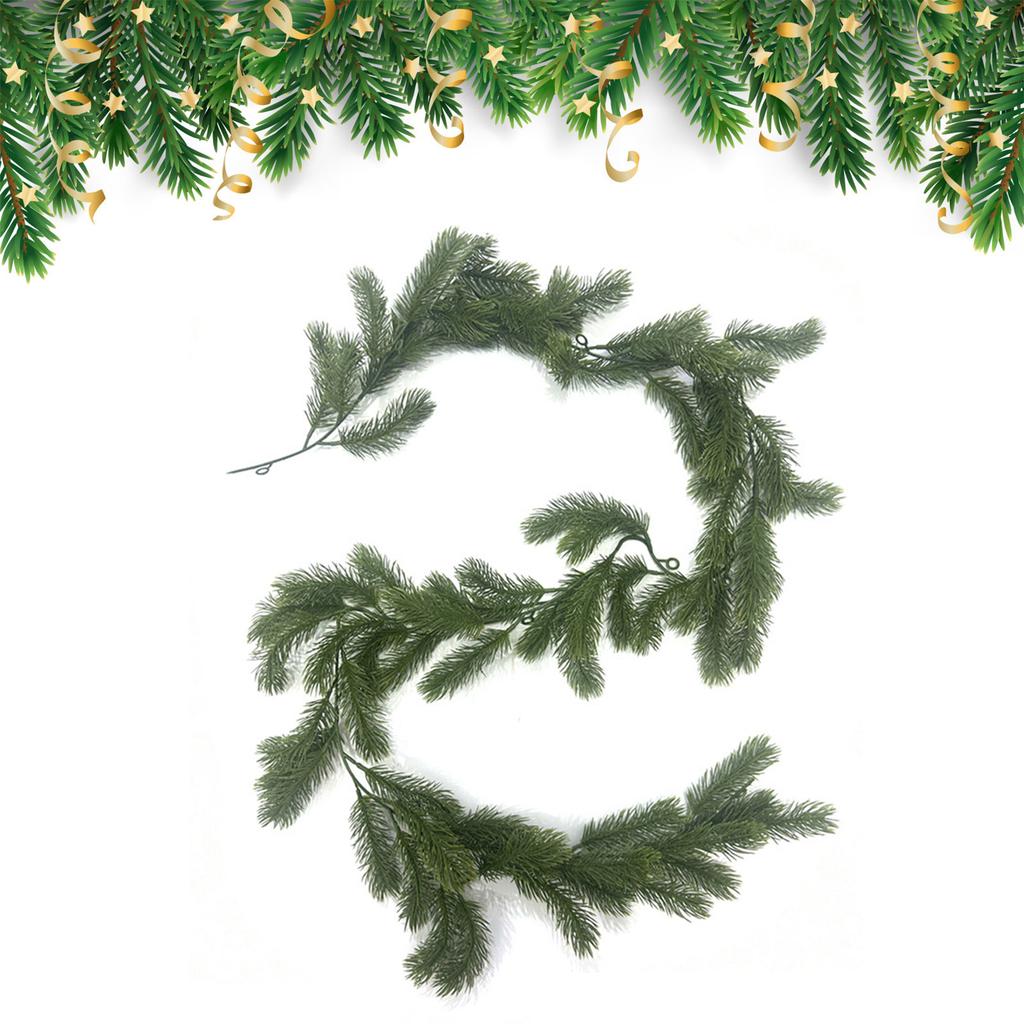 Pine Needle Foxtail Vine Wall Hanging Artificial Green Plants Home Decor Christmas Mall Display Ornament