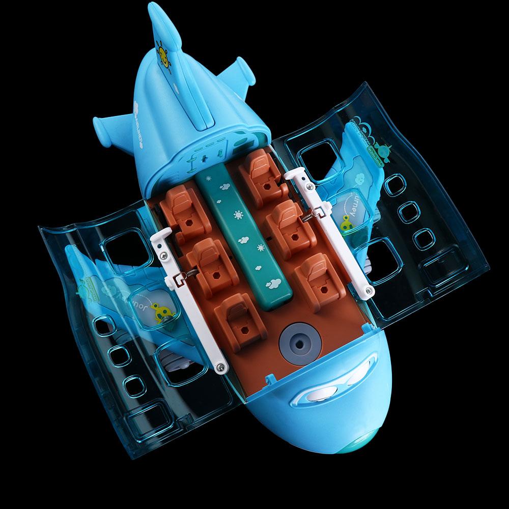 Plastic LED Lights Music Airplane Toys Blue/Pink Aircraft Toy LED Plane Model Birthday Gift