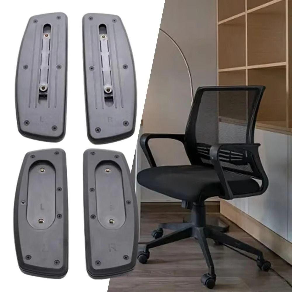 1Pair Fixed/Sliding Mount Desk Chair Arm Pads Gaming Chair Armrest  for Single Person Chair