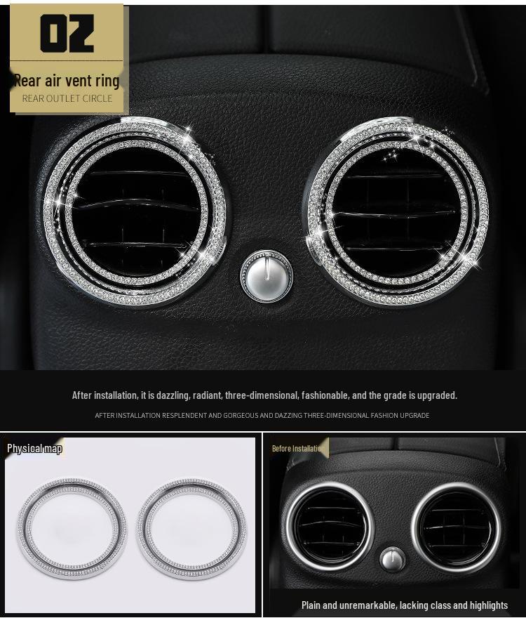 Mercedes-Benz C-Klasse/GLC/E-Klasse Mittelkonsolenverkleidung und Knopfdekoraufkleber.