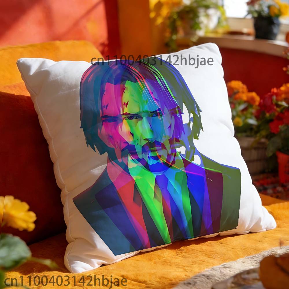 K-Keanu R-Reeves Kissenbezug Für 45x45cm 55x55cm 30x30cm Quadratischer Auto-Kissenbezug Heim-Schlafzimmer-Dekor Geschenk