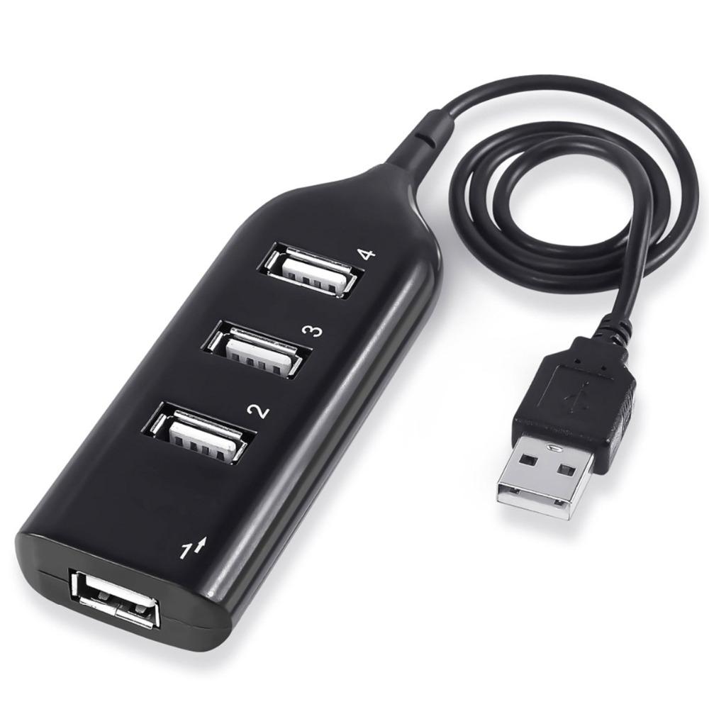 Высокоскоростной USB-концентратор, 4-портовый разветвитель, USB-адаптер, мини-концентратор, аксессуары для ноутбуков, ноутбуков, компьютеров Windows, Mac