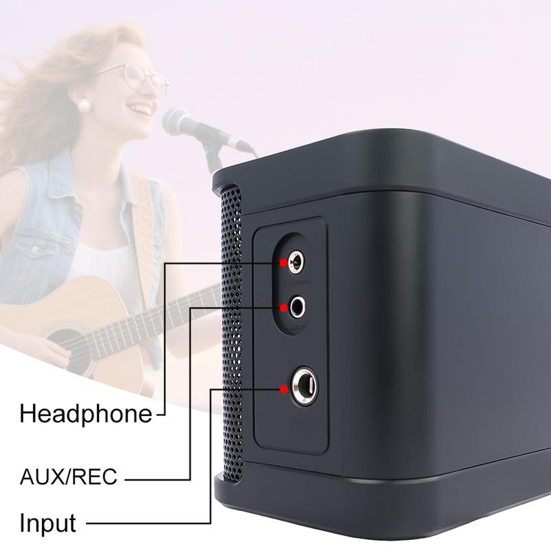 Elektrischer Gitarrenverstärker Multifunktion OTG BT Akkuverstärker mit Hall Delay Chorus