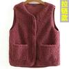 Crew Neck Fur Integrated Lamb Plush Vest Women's Autumn and Winter Versatile Loose Vest Vest Jacket