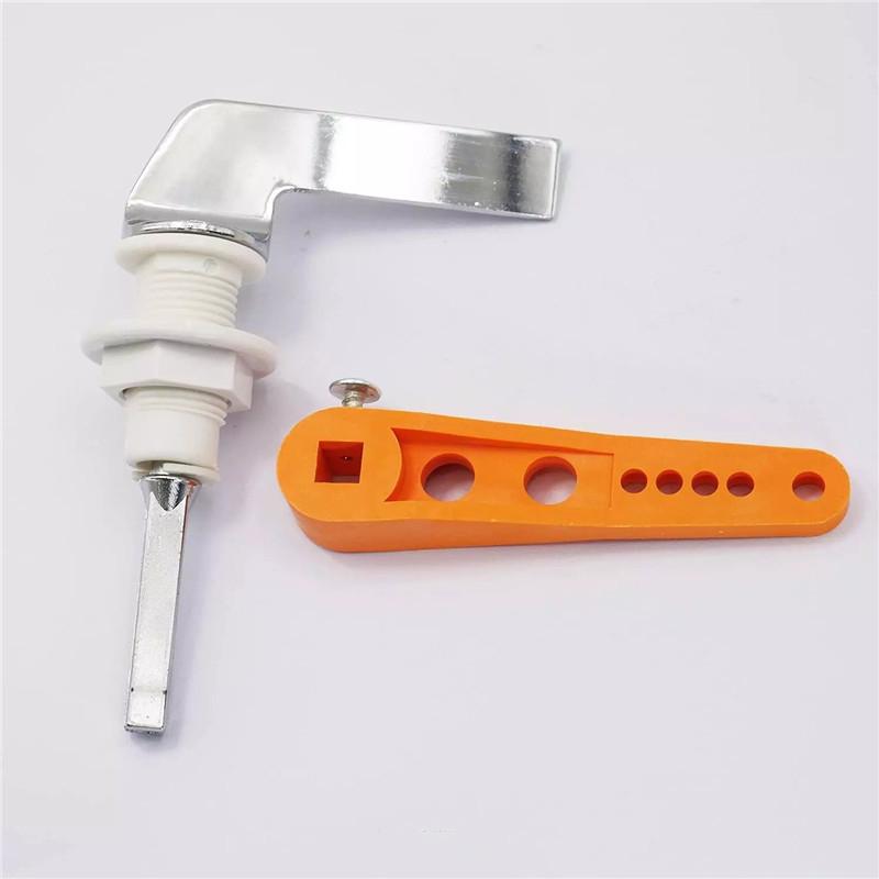 Toilet Flush Handle Replacement Universal Fit Toilet Cistern Handle Chrome Metal