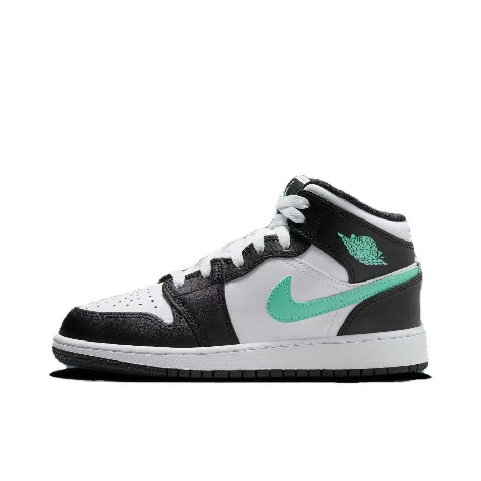 Jordan Air Jordan 1 Slip Resistant Abrasion Resistant High Top Vintage Basketball Shoes Unisex Black Pink DQ8423-103(Team629-)