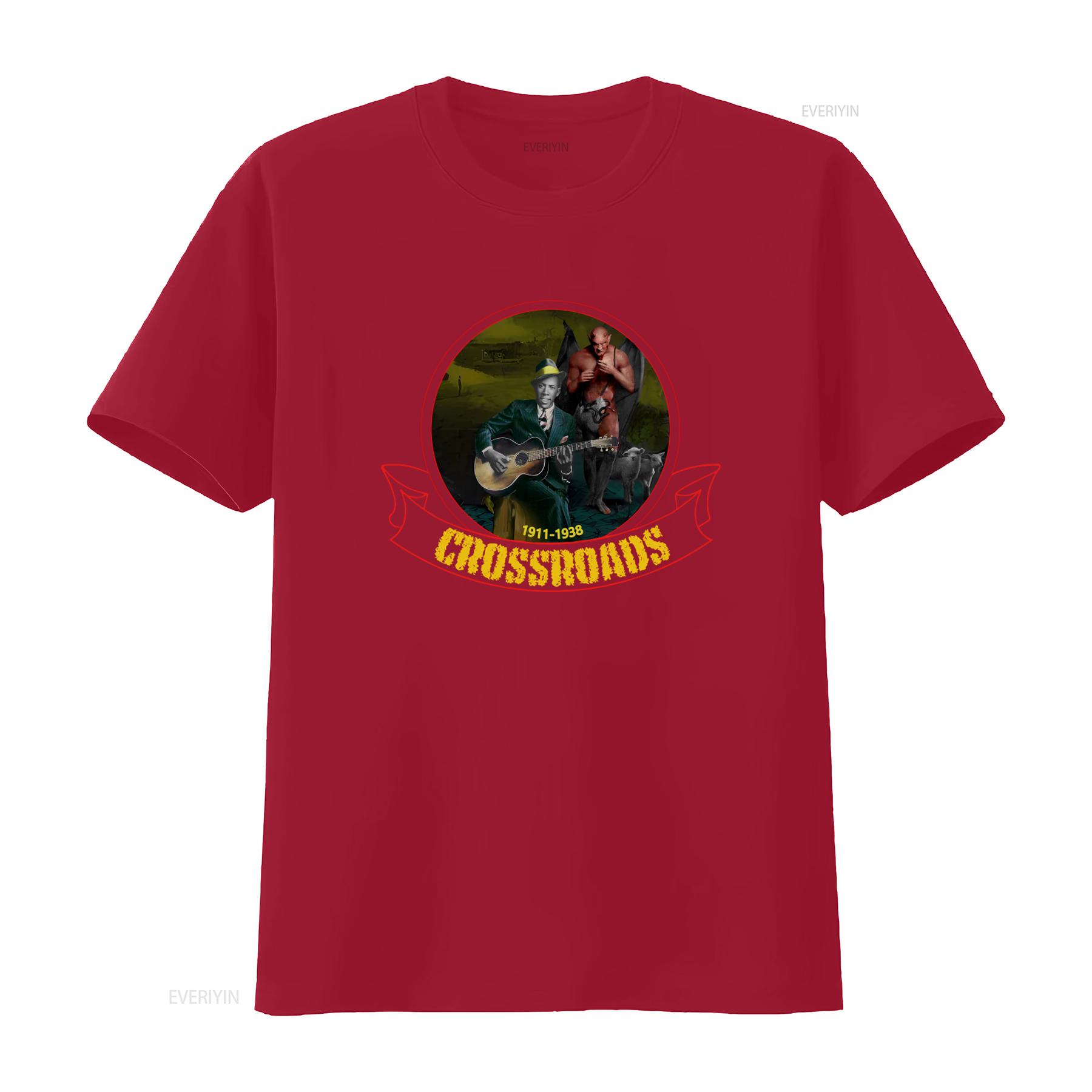 

Robert Johnson Crossroads Black Retro T Shirt Unique for Fans Mens Sizes S 4XL NL140 vintage Washed Stylish graphic Versatile S