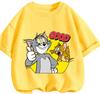 Everyday Wear Tom And Jerry Crew Neck Tee Summer Breathable Casual Short Sleeve Tops For Children