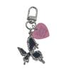 Gothic Inspire Keychain Crosses Butterfly Charm Zinc Alloy Materials Portable Ideal for Everyday Use