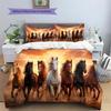 1PC Horse Bedding Quilt Set Quilt Cover Pillowcase Home Decoration Birthday Gift (1 * Duvet Cover + 15 * Pillowcase, Without Core)