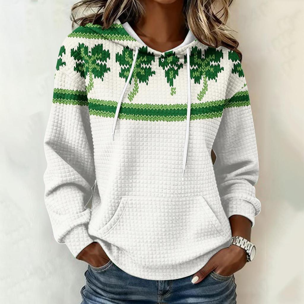 Women's printed loose-fitting long-sleeved blouse
