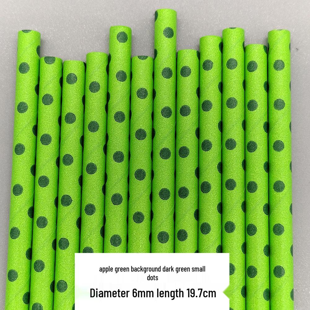 Colorful Polka Dot Biodegradable Paper Straws - Ideal for Juices, Beverages, Desserts & Table Decorations