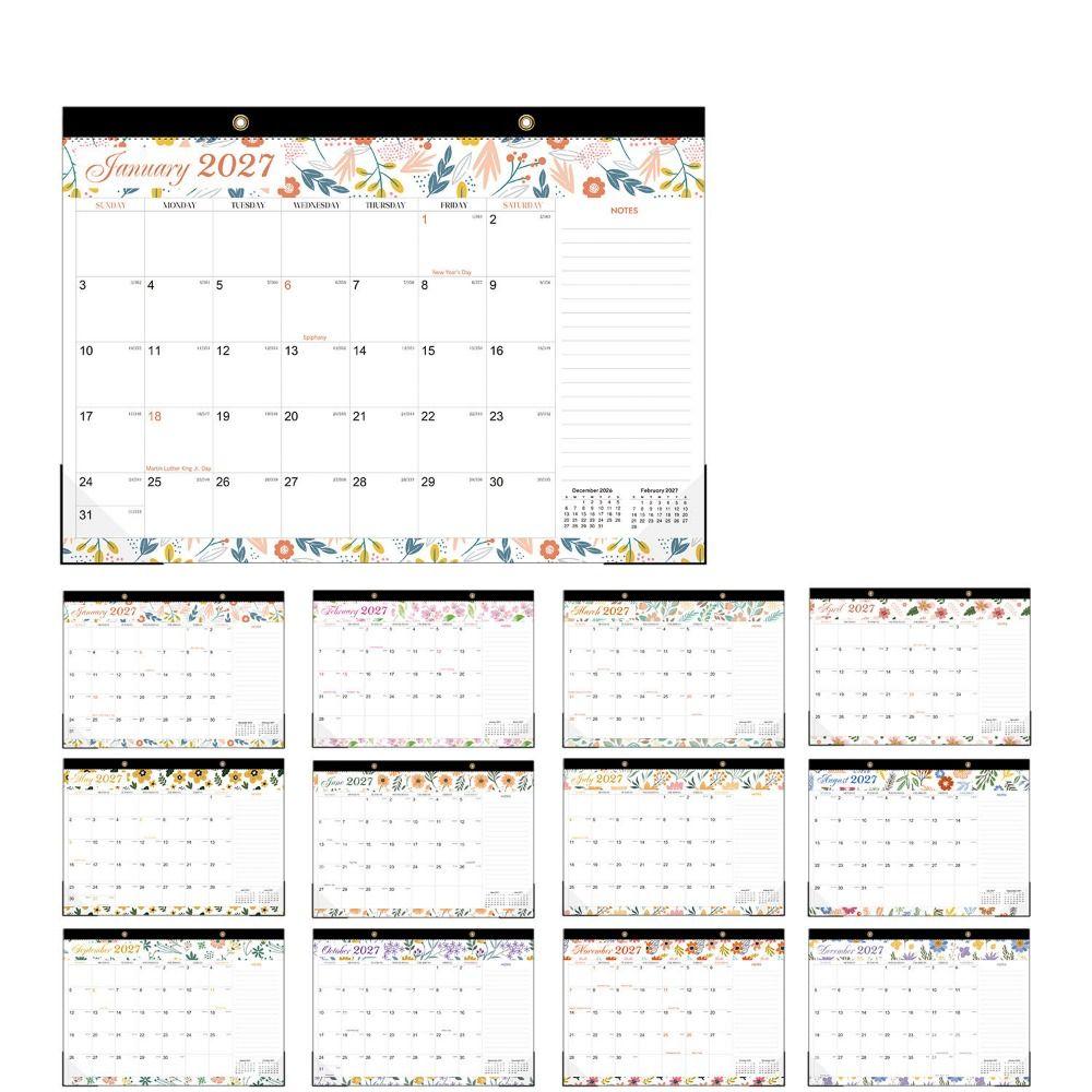 2027 Wall Calendar with Hanging Hole Calendar Planner Floral Wall Calendar Home Decoration