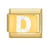 Fashion Golden 26 Letters A-Z Italian Links Charm Beads 9mm Stainless Steel Bracelet Jewelry DIY Hand Making
