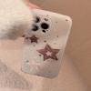 Dreidimensionale braune karierte Sternhülle für Apple 16 Handyhülle Glitzerpuder Iphone15promax Weiche Hülle 14 Doppelschicht 11