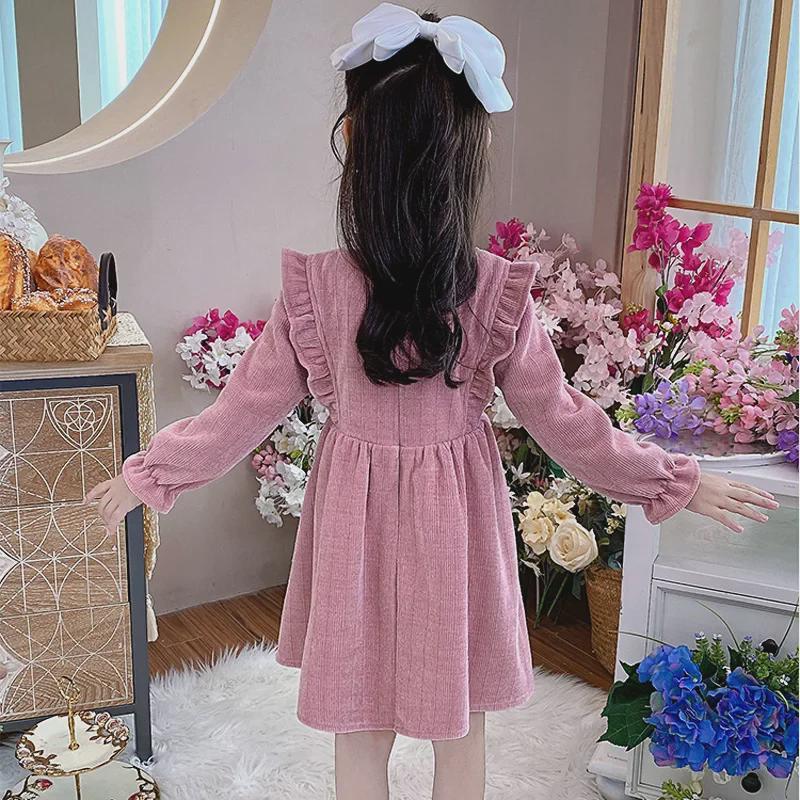 Stilvolles Prinzessinnenkleid: Niedlicher Herbst Schleife Kordrock für Mädchen