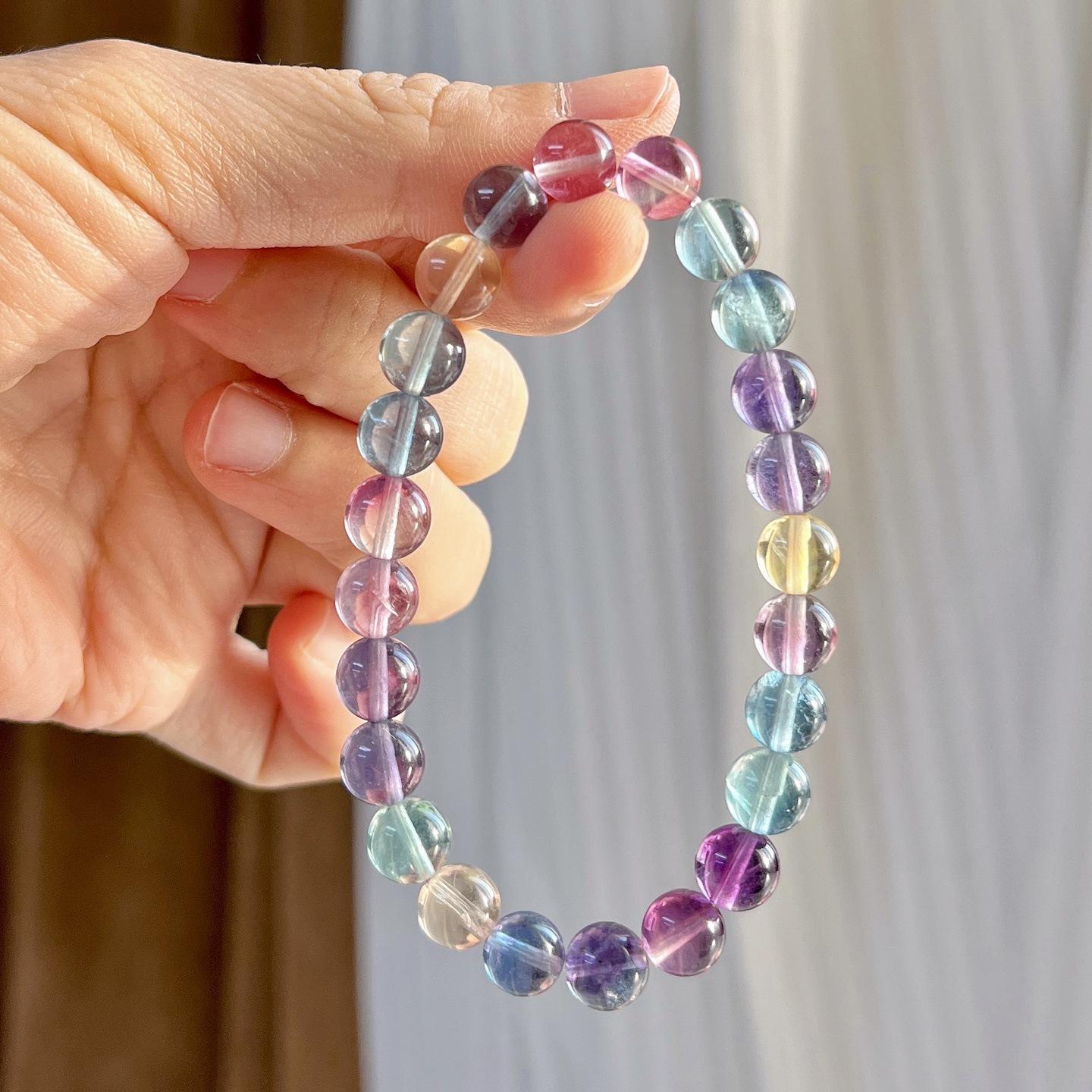 8Mm High Quality Natural Ice-Permeable Fluorite Bracelet