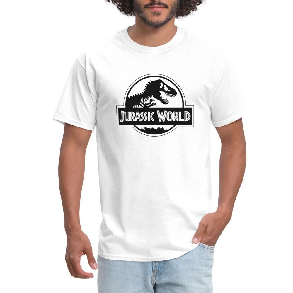 Jurassic World Classic Logo In Black Men s T-Shirt 4XL