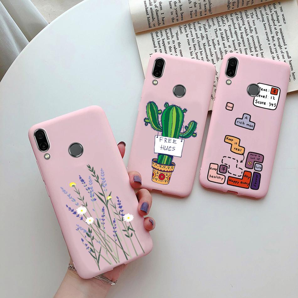 Süße Katzen Kaktus Avocado Herz Hüllen Für Huawei Honor Play Abdeckung Mattes Silikon Handyhülle Für Honor Play COR L29 HonorPlay Fundas