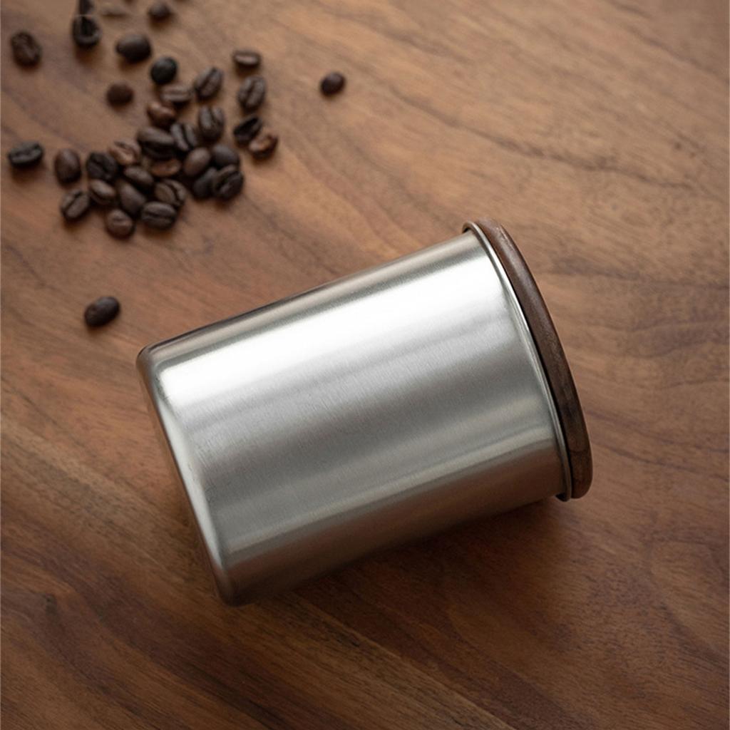Langlebige Kaffeedose aus Edelstahl Praktische Kaffeeaufbewahrungsbox Kaffeebehälter Geeignet für Zucker Kaffeebohnen