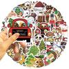 10/30/50pcs Funny Christmas Santa Claus Animal Stickers Cute Cartoon Decals DIY Laptop Water Bottle Phone Graffiti Sticker Pack