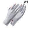 Summer  Sunscreen Gloves For Women Solid Color Uv Protection Ladies Gloves