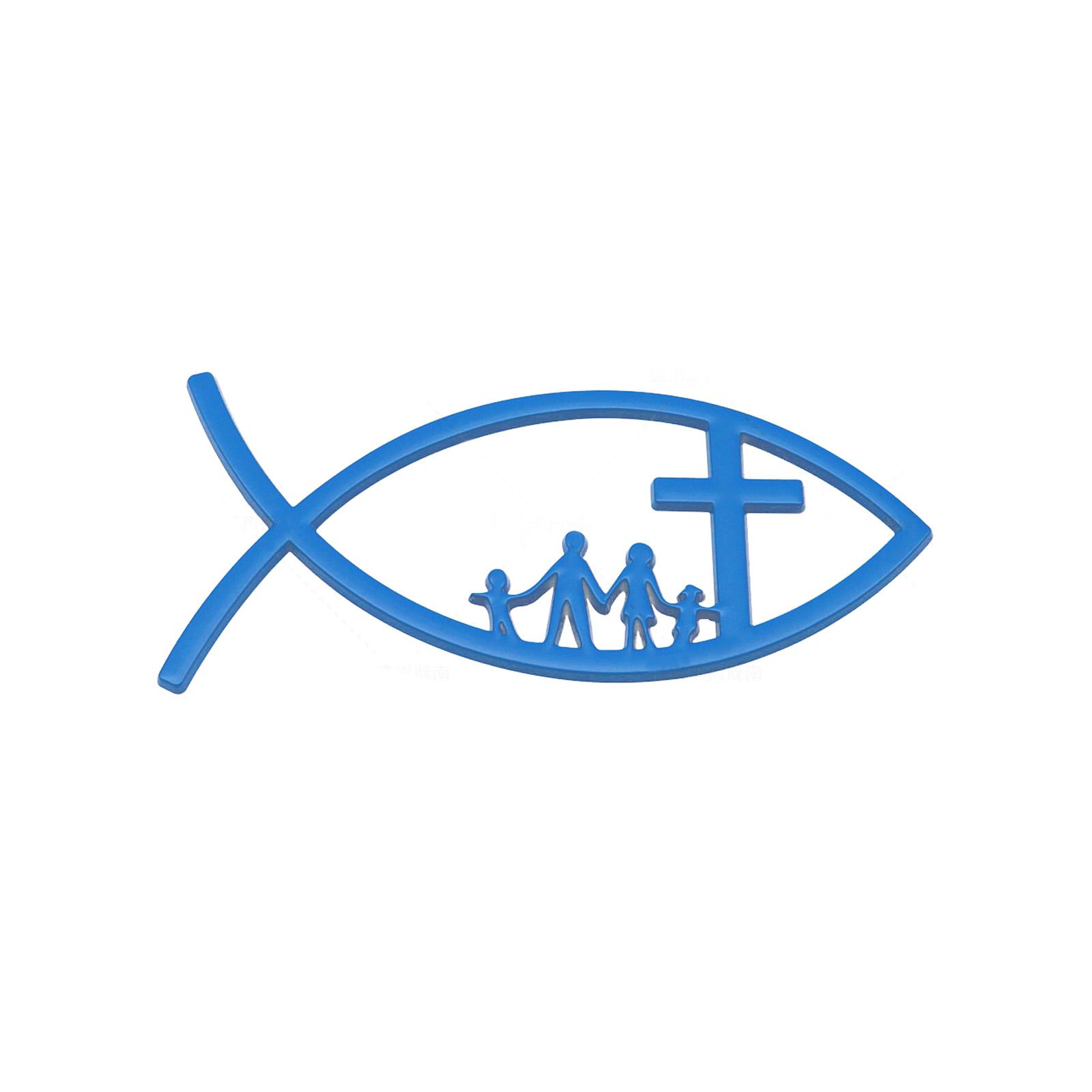 

Наклейка с эмблемой в виде христианского креста и рыбы, 3D-наклейка с изображением Иисуса на автомобиль, наклейка на бампер окна автомобиля, автомобильный значок с изображением Иисуса на рыбе