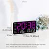 Large Digital Wall Clock Week Date Temperature Display Voice Control Table LED Alarm Clocks Brightness Adjustable 12/24H Clock