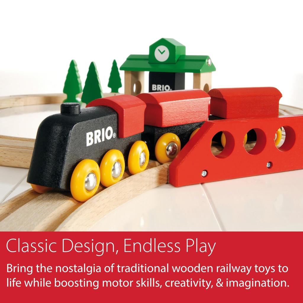 BRIO Classic Rail Set Ages Wooden Wooden Rail Gift Figure-8 [22 Pieces] 33028, 2+ [Toy, Toy, Set, (Birthday/Christmas)]
