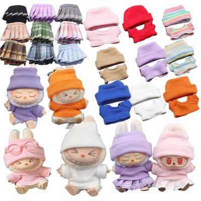 Labubu Casual Skirt Soft Cotton Outfits for 17cm Vinyl Dolls with Everyday Style