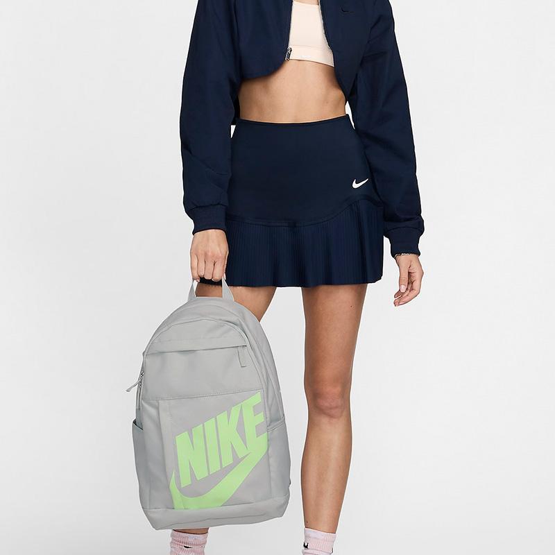 New Nike Recycled Polyester Backpack Unisex Light Silver & Mist Green DD0559-034