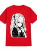 Anime Twin Tail Girl Print T Shirt Unisex Unisex Japanese Unisexga Character Graphic Tees Kawaii Goth Loose Short Sleeve Unisex Tops