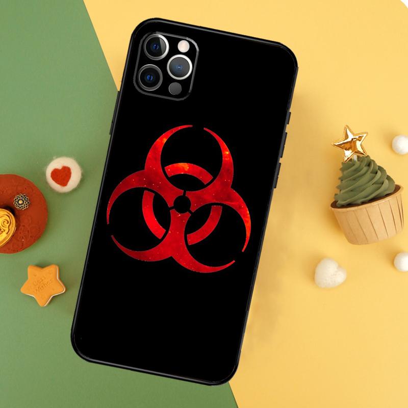 Biohazard Symbol Logo Phone Case For iPhone 17 17Air 16 15 14 13 11 12 Pro Max 12 13 Mini 16E Shockproof Cover