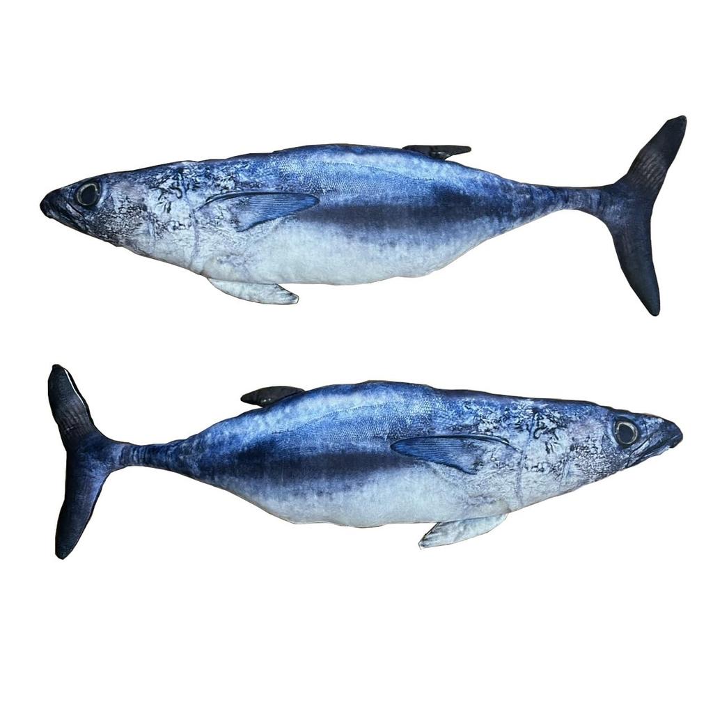 Super Realistic Sea Creature Giant Fish Plush Long 80cm Fluffy Toy Pillow, Cushion, Long, (Tuna)