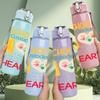 1PC School Custodian Text 750ml Color Plastic Sports Water Bottle Leakproof Flip Straw Lid Suitable for Sports Office Home Use