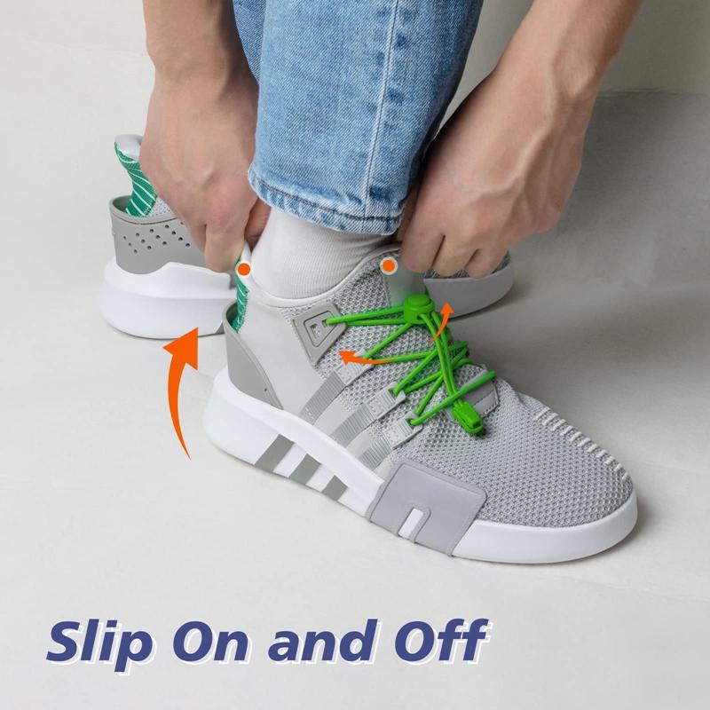Quality Lock Shoe laces Round Tennis Laces Without ties Adult Kids Sneakers Elastic Shoelaces Rubber Bands for Shoes Accesories