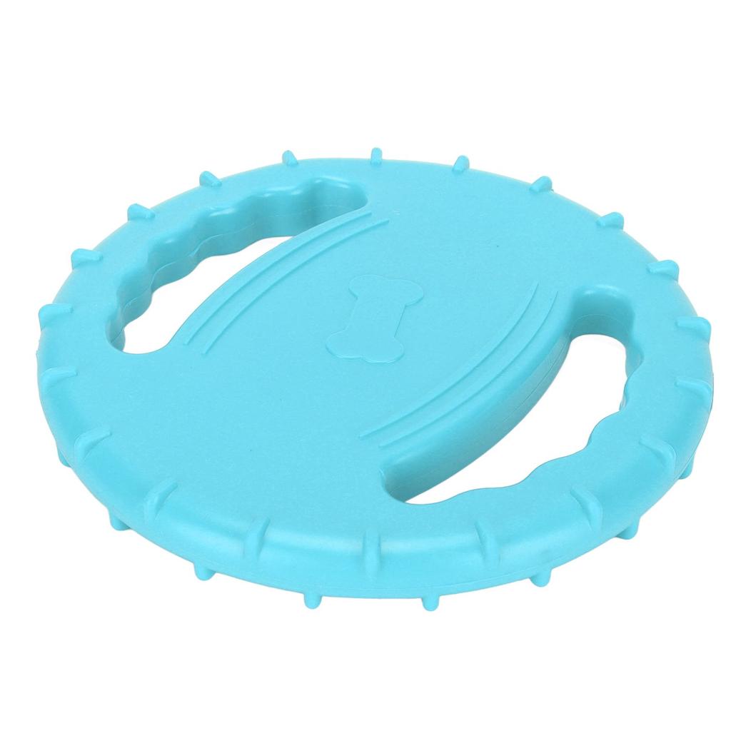 Dog Flying Disc Toy Flexible TPR Squeaky Stress Relief 2 Sides Hollow Design Pet Training Flying Disc for Large Dogs