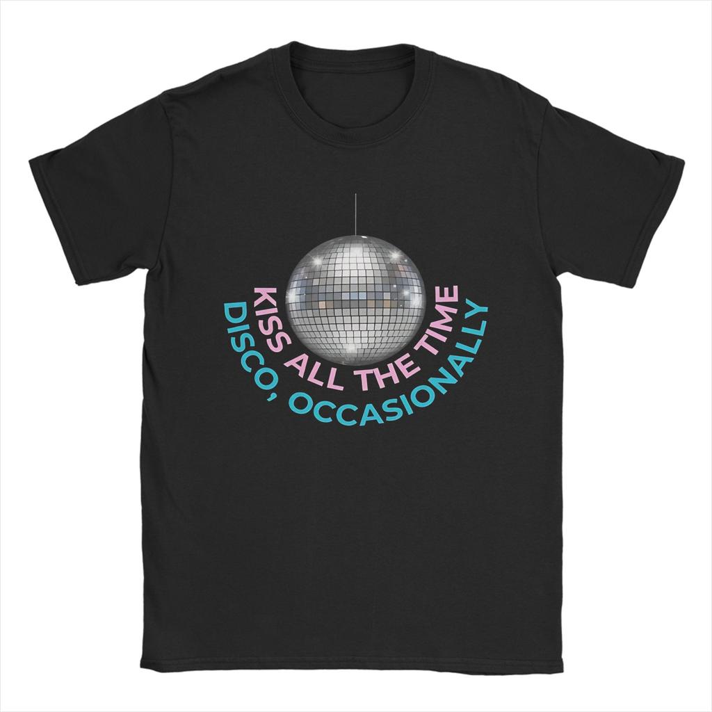Kiss All The Time Disco Occasionally 2026 Unisexs T Shirt Leisure Tee Shirt Short Sleeve Crewneck TShirt Cotton Adult Tops