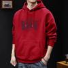 Men's Heavyweight Letter Print Hoodie - Autumn/Winter Thick Casual Jacket for Teens & Adults