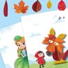 Educational Toys Leaf Painting Sticker Books Paper Cartoon Sticker Book  Toddlers
