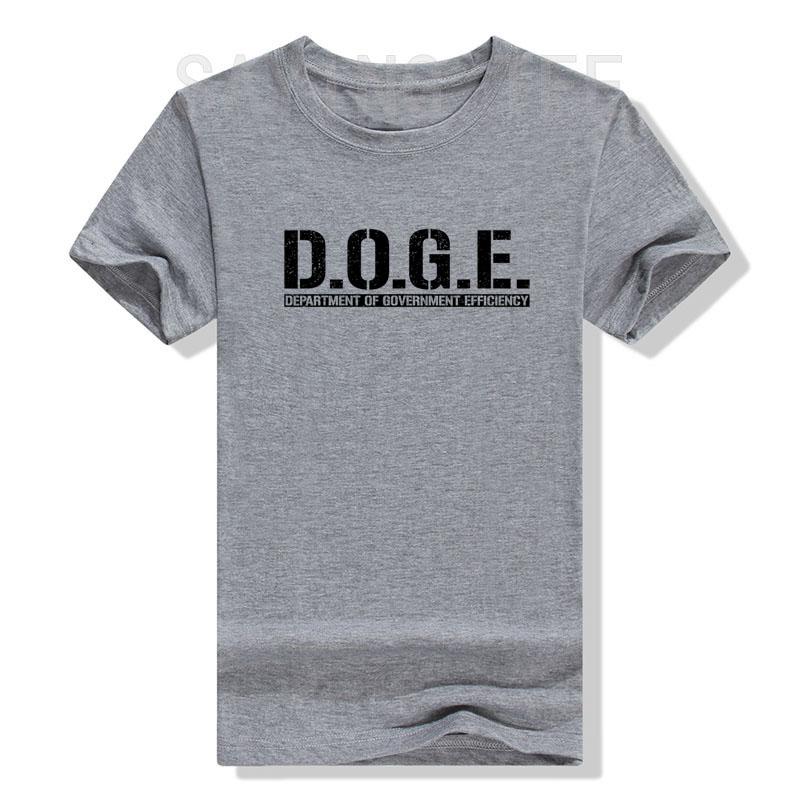 DOGE D.O.G.E. ODDĚLENÍ VLÁDNÍ EFEKTIVITY Tričko Humor Vtipná Písmena Potisk Nápisové Tričko Grafický Outfit Top s Krátkým Rukávem