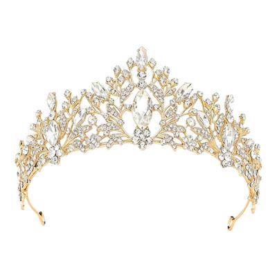 New Rhinestone Queen Princess Crown Baroque Vintage Bridal Headband Hair Accessories Crystal Tiara Wedding Party